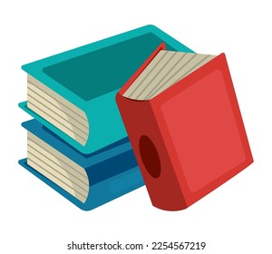 pila de libros, icono del día del libro