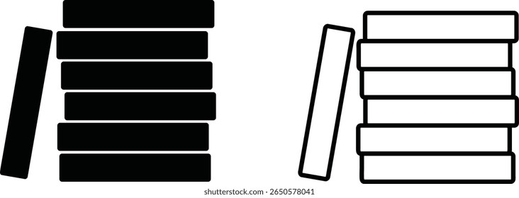 Stack of books in contrasting styles on a simple background highlighting design and creativity