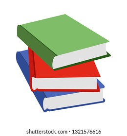 Stack of books emoji vector illustration