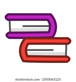 Stack of books in flat design style