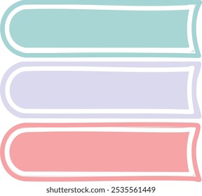 stack of books flat vector illustration