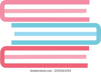 stack of books flat vector illustration