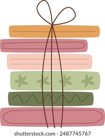 Stack Of Books Gift Vector Illustration