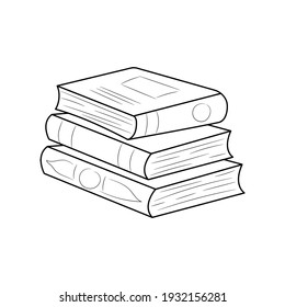 Hand Drawn Stack Books Vector Illustration Stock Vector (Royalty Free ...