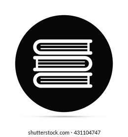 Stack of Books Icon Circle Icon