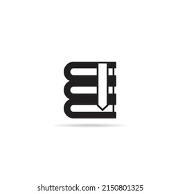 stack of books icon on white background illustration