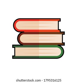 Stack of books icon. School supplies icon - Vector