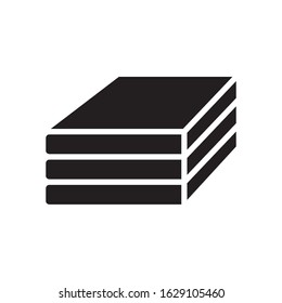 Stack of books icon in trendy solid style design. Vector graphic illustration. Suitable for website design, logo, app, template, and ui. EPS 10.