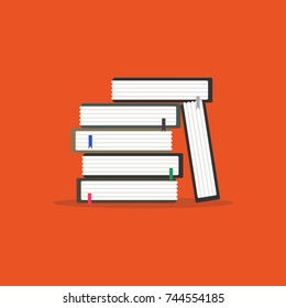 Stack of books icon. Vector illustration.