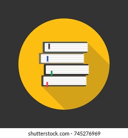 Stack of books icon. Vector illustration.