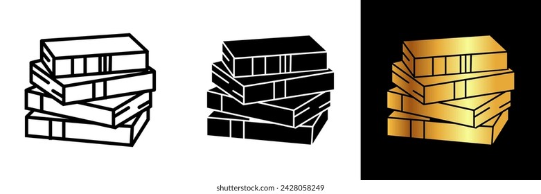 The Stack Of Books icon is a visual representation of knowledge, education, and literary abundance.