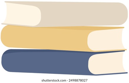 Stack of Books Illustration. Back to School. Stationary. Vector