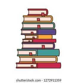 stack of books isolated icon