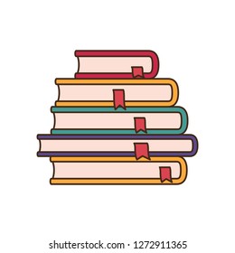 stack of books isolated icon