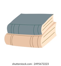 Stack of books isolated on white background. Education concept