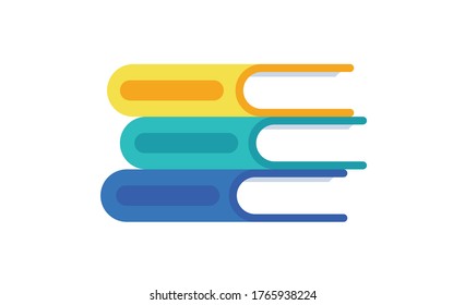 Stack of books for learning background. Modern illustration slider site page. Preparing for online training concept. Web banner books for learning design. Books for distance learning vector.