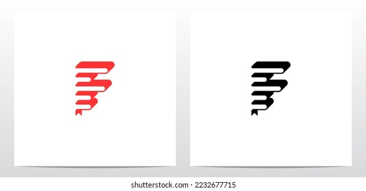 Stack Of Books Letter Logo Design F 