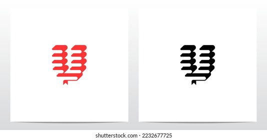 Pila De Libros Carta Diseño Logotipo U 