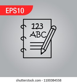 Stack of books line icon, outline vector sign, linear style pictogram isolated on white. Study symbol, logo illustration. Editable stroke