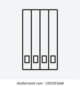 Stack of books line icon, outline vector sign