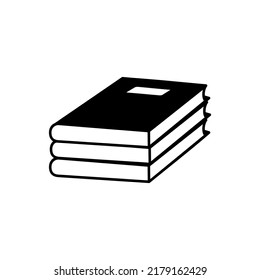 Stack of books line icon, outline vector sign, linear style pictogram isolated on white. Study symbol, logo illustration. Editable stroke