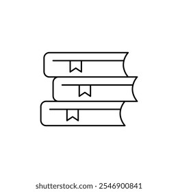 Stack of books line icon, vector Study symbol linear illustration for web and app..eps
