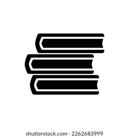 Stack of books line vector icon. Study symbol. Flat design.