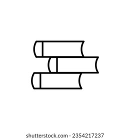 Stack of Books Linear Icon. Perfekt für Design, Infografiken, Webseiten, Apps. 
