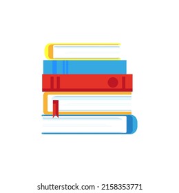 stack of books multicolored icon
