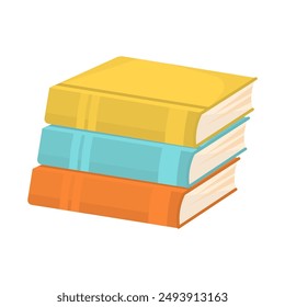 Stack of books on isolated background.Books icon.Vector.