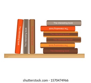 Stack of books on a white background. Pile of books vector illustration. Icon stack of books in flat style