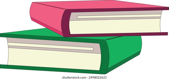 Pila de libros sobre un fondo blanco