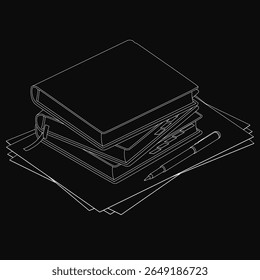 Una pila libros con