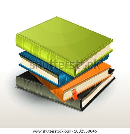 Stack Of Books And Pics Albums/
Vector illustration of a pile of elegant design photographs or pictures albums and books with page bookmark