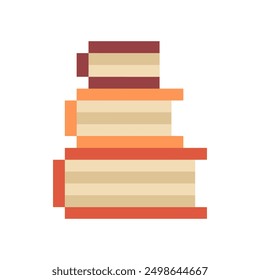 stack of books pixel art for your needs