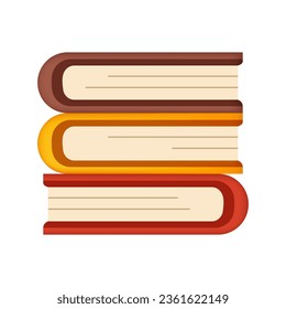 Stack of books. A set of books. Vector clipart isolated on white background.