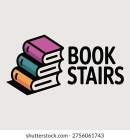 Stack of Books Stairs Logo