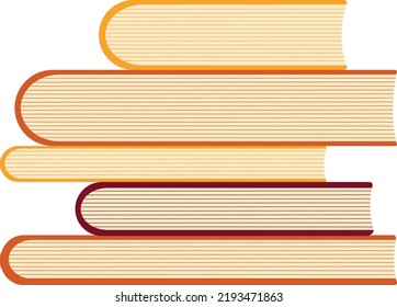 Stack of books. Various books, notebooks. educational vector illustration. Flat design is isolated