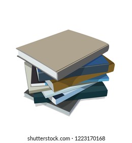 Stack of  books vector