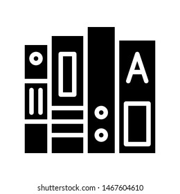 Stack of books vector, Back to school solid style icon