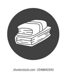 stack of books vector, black icon