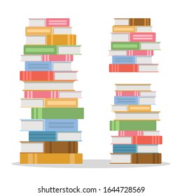 Stack of books vector design illustration isolated on white background