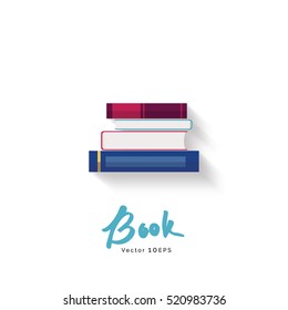 Stack of books - vector icon