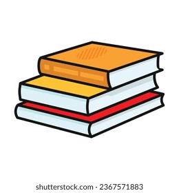 Stack of books vector icon. Color vector icon isolated on white background stack of books .