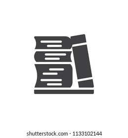 Stack of books vector icon. filled flat sign for mobile concept and web design. Library simple solid icon. Symbol, logo illustration. Pixel perfect vector graphics