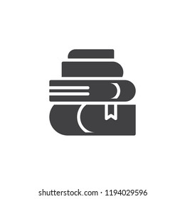 Stack of books vector icon. filled flat sign for mobile concept and web design. Books stack simple solid icon. Knowledge symbol, logo illustration. Pixel perfect vector graphics