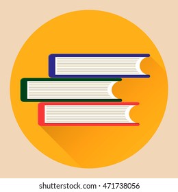 Stack of books. Vector icon. Flat style. EPS10