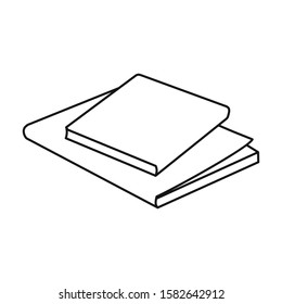 Stack of books vector icon.Line vector icon isolated on white background stack of books .