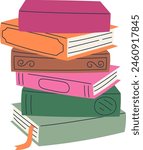 Stack Of Books Vector Illustration