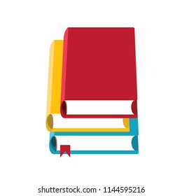 Stack of books. Vector Illustration.